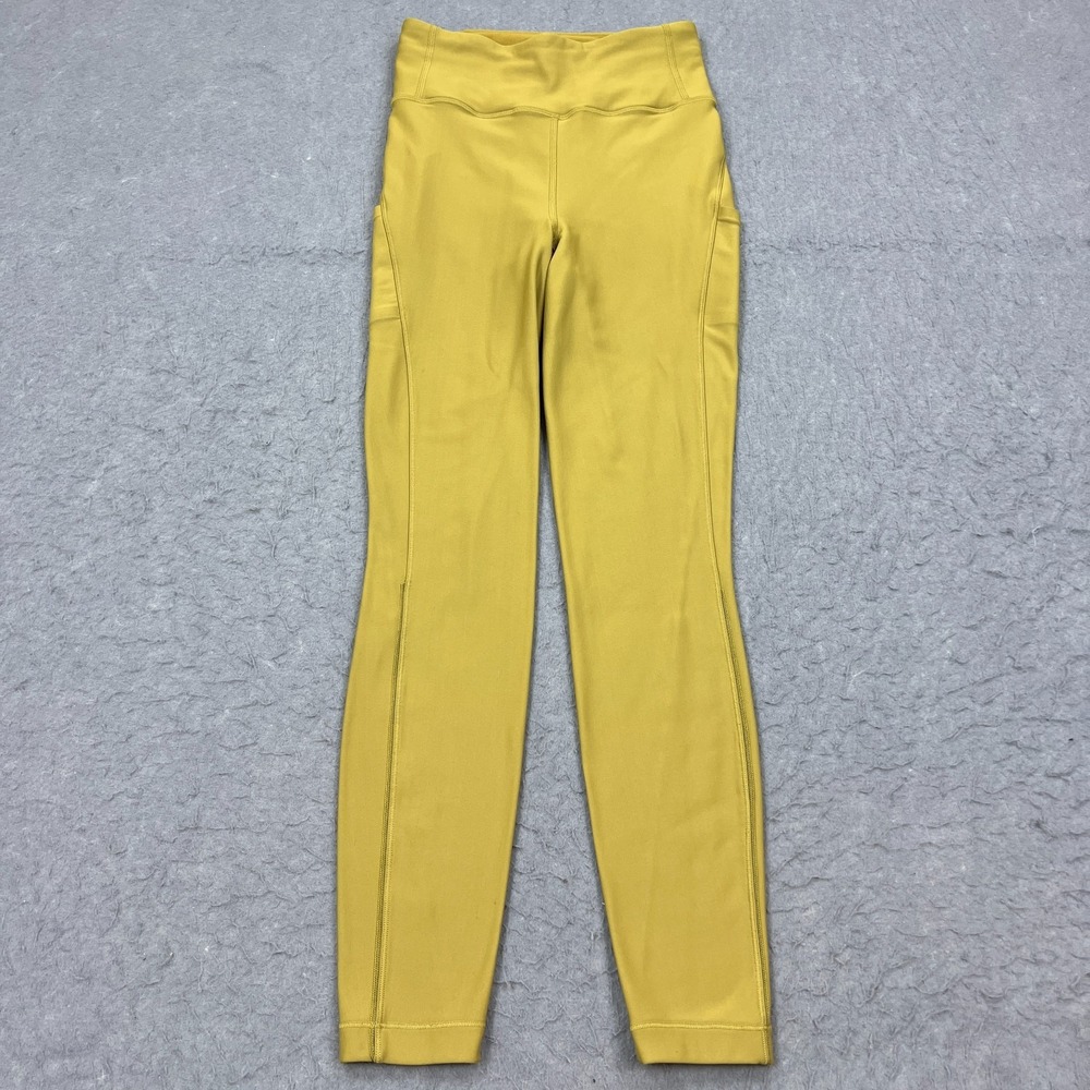 lululemon athletica Yellow Leggings fleece lined